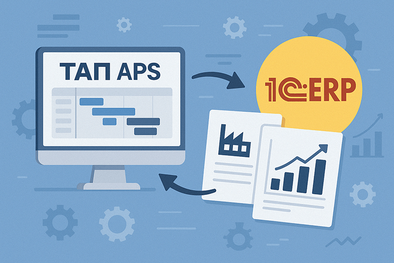 Картинка интеграции ТАП APS c 1С ERP